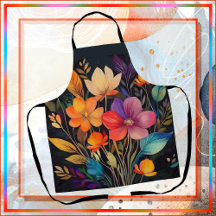 APRON - Beautiful & Colorful Floral Design