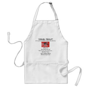 Tablier Apron "Black Gnat Wet Fly Cruel Trout"