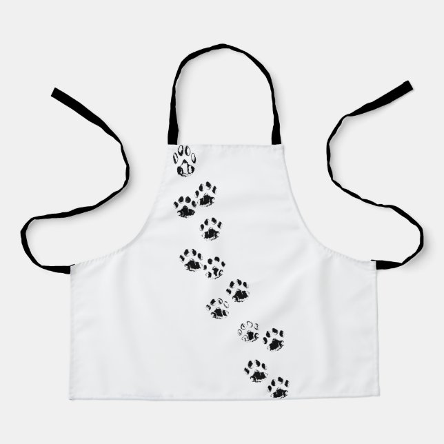Tablier APRON - CHAT ou CHIEN EMPREINTES DE PATTES/PISTES (Recto)