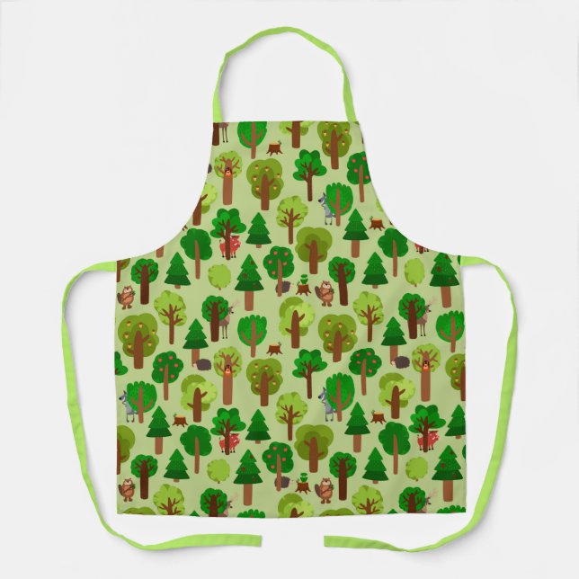 Tablier Apron d'animaux forestiers adorables (Recto)