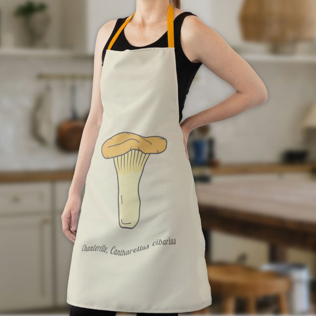 Tablier Apron de champignons de la Chanterelle botanique (Botanical Chanterelle Mushroom Apron)