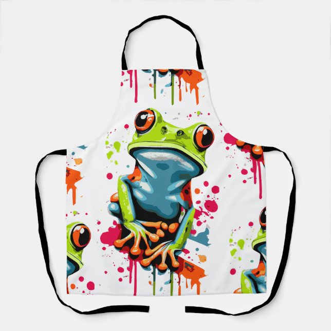 Tablier Apron de grenouille tropicale - Prince de grenouil (Recto)
