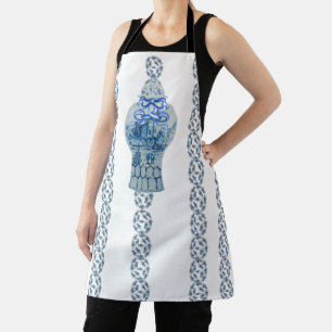 Tablier Apron de Jar Bleu et Blanc