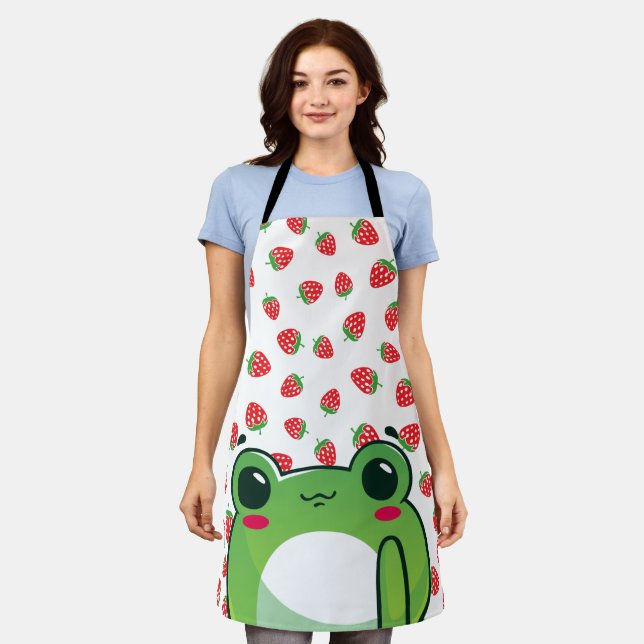 Tablier Apron de la baie de fraise Kawaii (Porté)