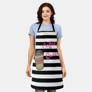 Tablier Apron de la reine du café personnalisée