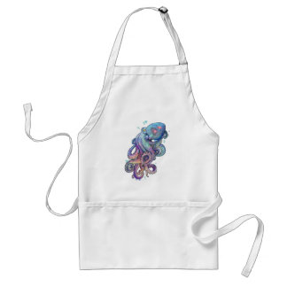 Tablier Apron de poulpe d'aquarelle
