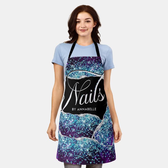 Tablier Apron de typographie étincelante (Porté)