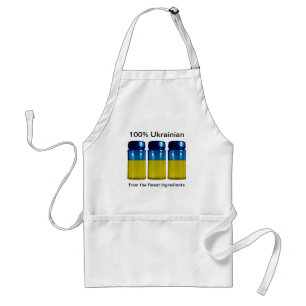 Tablier Apron des jarres d'épices du drapeau ukrainien