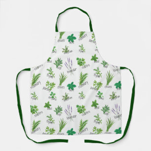 Tablier Apron d'herbe d'aquarelle