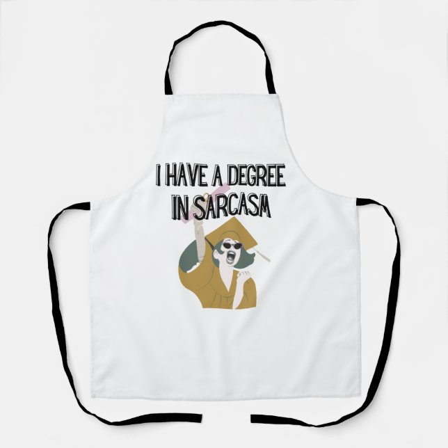 Tablier Apron drôle, Apron humoristique Witty, Cadeau Dipl (Recto)