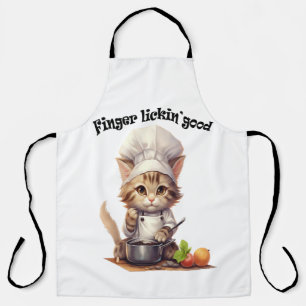 Tablier Apron Drôle Pour Amoureux de les chats Doigt Licki
