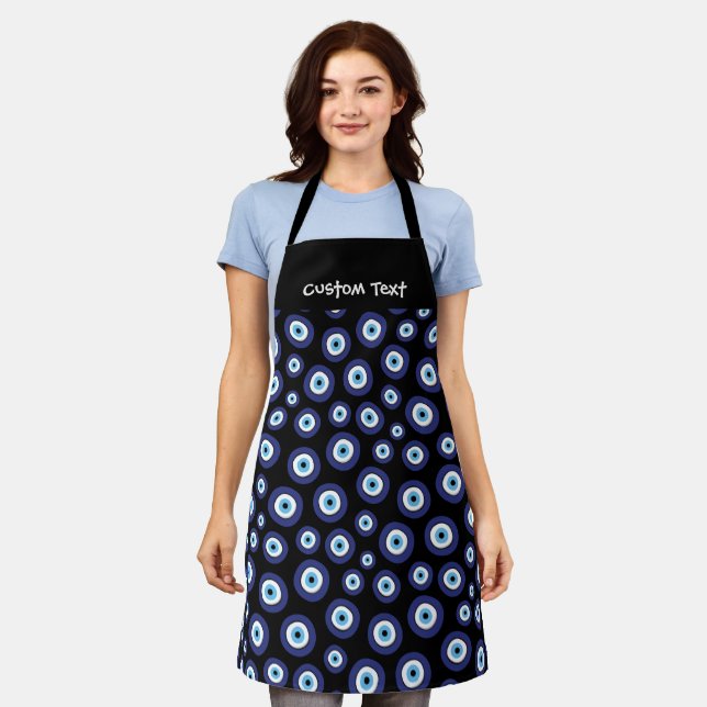Tablier Apron du Motif des yeux mal grecs (Porté)