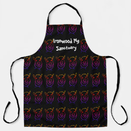 Tablier Apron du sanctuaire de cochon de bois de fer
