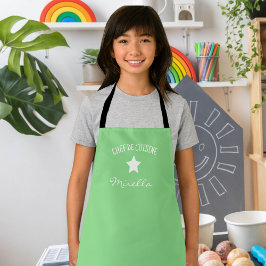 Tablier Apron for kids - Kids' cooking apron - green