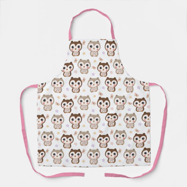 Tablier Apron Motif Cute Owl (Recto)