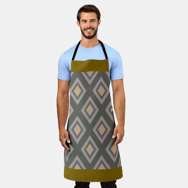 Tablier Apron Motif diamant (Porté)