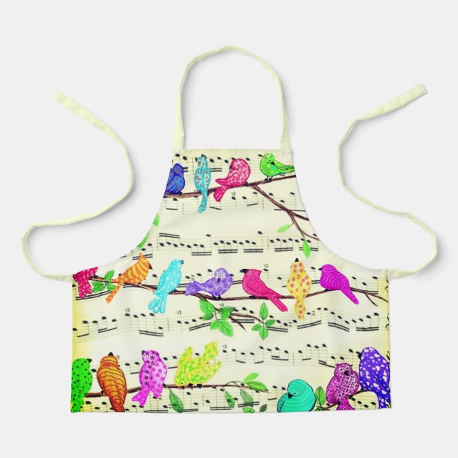 Tablier Apron Musical Birds (Recto)