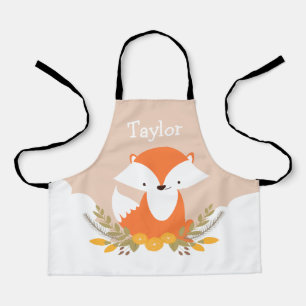 Tablier Apron Personnalisé Cute Woodland Fox Kids