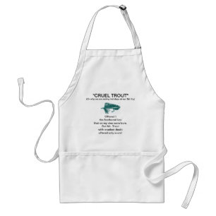 Tablier Apron "Truite Matuka-Cruel verte"
