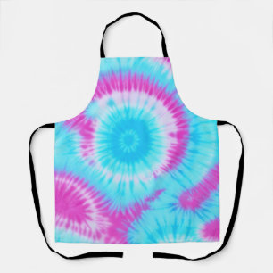 Tablier Aqua et teinture à tarte rose