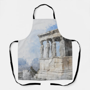 Tablier Aquarelle Antique Athènes Grèce Apron - Historique
