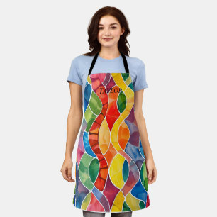 Tablier Aquarelle Arc-en-ciel en verre