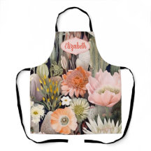 Aquarelle Boho Cactus Rose, Pêche, Vert
