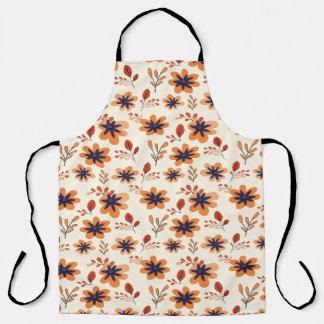 Tablier Aquarelle Chute Florale Motif sans joint