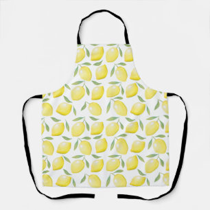 Tablier Aquarelle Citrons jaunes