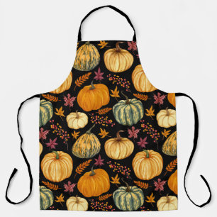 Tablier Aquarelle Citrouilles : Automne Motif sans couture