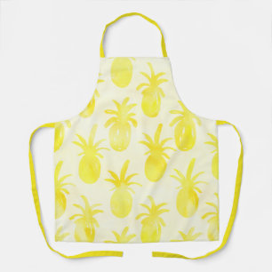 Tablier Aquarelle d'ananas jaune