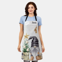 Aquarelle de Noël Joyeuse personnalisée Gnome Plai