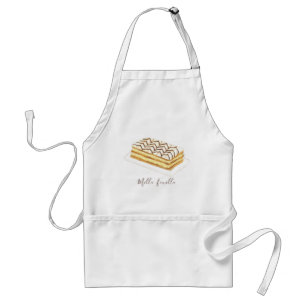 Tablier Aquarelle de pâtisserie de feuille de ille