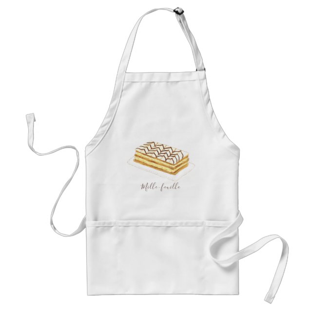 Tablier Aquarelle de pâtisserie de feuille de ille (Devant)