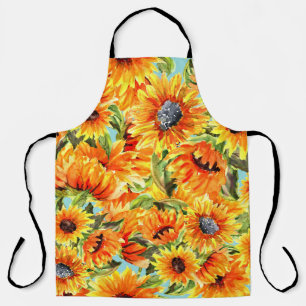 Tablier Aquarelle de tournesol : Illustration transparente