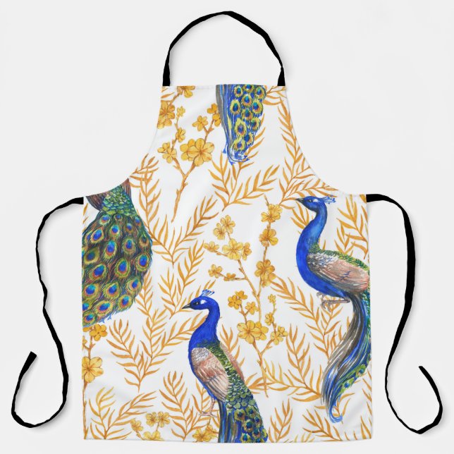 Tablier Aquarelle dessinée à la main - motif sans couture  (Recto)