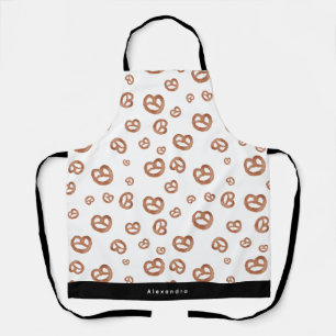 Tablier Aquarelle douce salée Pretzel Motif Baker