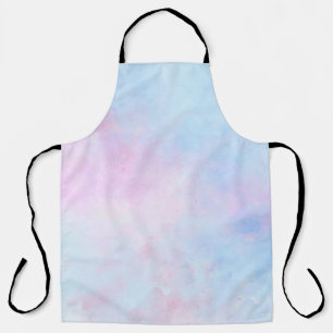 Tablier Aquarelle Dreamy Rose bleu turquoise