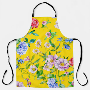 Tablier Aquarelle du jardin de fleurs illustration motif