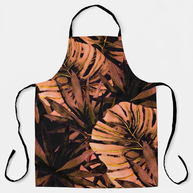 Tablier Aquarelle feuille tropicale, maillot de bain sans  (Recto)