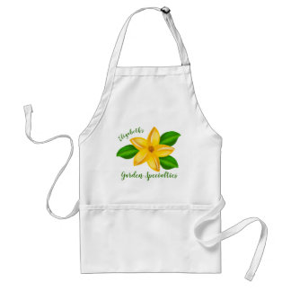 Tablier Aquarelle Fleur sauvage jaune illustration numériq