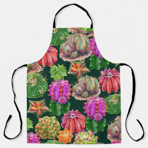 Tablier Aquarelle florale Cactus Motif sans couture