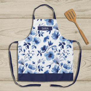 Tablier Aquarelle Ice Blue Floral