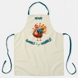 Tablier Aquarelle jaune clair irrégulier Turquie Thanksgiv