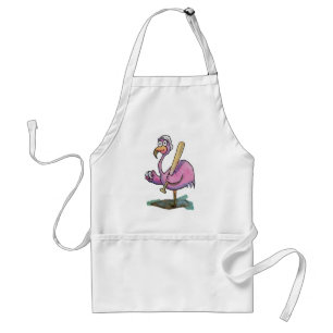Tablier Aquarelle lunatique de Flamant rose rose de