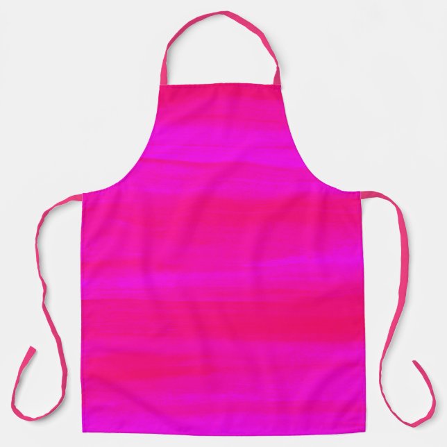 Tablier Aquarelle magenta et rose Brosses (Recto)