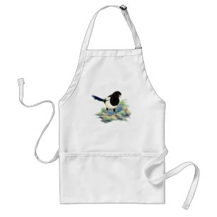 Tablier Aquarelle Magpie Jardin Oiseaux Fans d'oiseaux