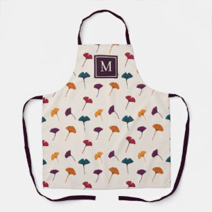 Tablier Aquarelle Motif Ginkgo Leaf Automne Couleurs d'aut
