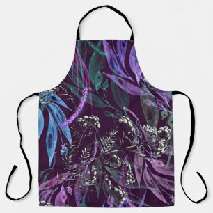 Tablier Aquarelle motif sans couture. Branche avec la baie