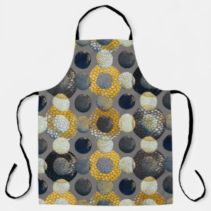 Tablier Aquarelle motif transparent avec géométrie abstrai